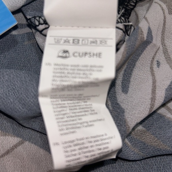 NWT Cupshe Women's Bikini Cover Up Beach Dress Palm Leave Print Size Medium - Picture 8 of 8